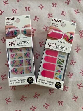 KISS Gel Dress Nail Strips - Floral & Hot Pink Sets